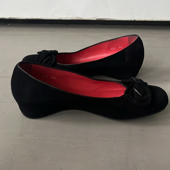 Pas de Rouge black suede flats 9 - Picture 6 of 9